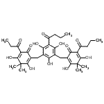 CAS#: 49582-09-4, 2-[[3-Butanoyl-5-[(5-Butanoyl-2,4-Dihydroxy-3,3-Dimethyl-6-Oxo-Cyclohexa-1,4-Dien-1-Yl)Methyl]-2,4,6-Trihydroxy-Phenyl]Methyl]-3,5-Dihydroxy-4,4-Dimethyl-6-Propanoyl-Cyclohexa-2,5-Dien-1-One