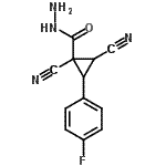CAS 登录号：496916-32-6， 1,2-二氰基-3-(4-氟苯基)环丙烷甲酰肼