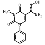 CAS#: 499769-98-1, N'-Hydroxy-3-Methyl-2,4-Dioxo-1-Phenyl-1,2,3,4-Tetrahydro-5-Pyrimidinecarboximidamide