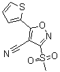 CAS#: 499771-08-3, 3-(Methylsulfonyl)-5-(2-Thienyl)-1,2-Oxazole-4-Carbonitrile