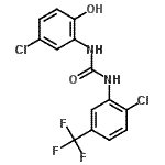 CAS 登录号：501684-93-1， 1-(5-氯-2-羟基苯基)-3-[2-氯-5-(三氟甲基)苯基]脲