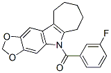 CAS#: 50332-30-4, 5,6,7,8,9,10-Hexahydro-5-(3-Fluorobenzoyl)Cyclohepta[b]-1,3-Dioxolo[4,5-f]Indole