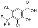 CAS 登录号：50343-81-2， 3,5-二氯-2-羟基-4-(三氟甲基)苯甲酸