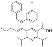 CAS#: 503559-86-2, 4-[4-Fluoro-2-(Phenylmethoxy)Phenyl]-alpha-Methyl-2,6-Bis(1-Methylethyl)-5-(1-Penten-1-Yl)-3-Pyridinemethanol