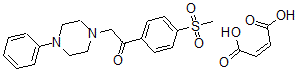 CAS 登录号：50648-51-6， 1-(4-甲烷磺酰基苯甲酰甲基)-4-苯基哌嗪马来酸盐