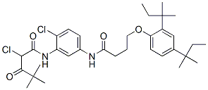 CAS 登录号：50771-78-3， N-[5-[[4-[2,4-二(1,1-二甲基丙基)苯氧基]-1-氧代丁基]氨基]-2-氯苯基]-2-氯-4,4-二甲基-3-氧代戊酰胺