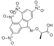 CAS 登录号：50874-31-2， (-)-alpha-(2,4,5,7-四硝基-9-亚芴基胺氧基)丙酸