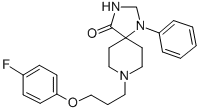 CAS 登录号：510-74-7， 8-[3-(4-氟苯氧基)丙基]-1-苯基-1,3,8-三氮杂螺[4.5]癸烷-4-酮盐酸盐