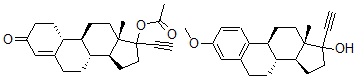 CAS#: 51367-42-1, (17alpha)-17-(Acetyloxy)-19-Norpregn-4-en-20-yn-3-one mixt. with (17alpha)-3-methoxy-19-norpregna-1,3,5(10)-trien-20-yn-17-ol