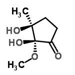 CAS 登录号：514213-32-2， (2R,3S)-2,3-二羟基-2-甲氧基-3-甲基环戊酮