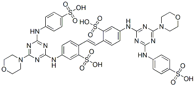 CAS#: 51461-29-1, 4,4'-Bis[4-Morpholino-6-(4-Sulfoanilino)-1,3,5-Triazin-2-Ylamino]-2,2'-Stilbenedisulfonic Acid