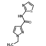 CAS 登录号：514801-40-2， 1-乙基-N-(1,3-噻唑-2-基)-1H-吡唑-3-甲酰胺