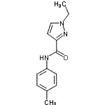 CAS 登录号：514855-35-7， 1-乙基-N-(4-甲基苯基)-1H-吡唑-3-甲酰胺