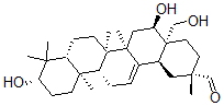 CAS 登录号：5172-35-0， (20S)-3beta,16alpha,28-三羟基齐墩果-12-烯-29-醛