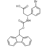 CAS 登录号：517905-85-0， (3R)-3-(3-溴苯基)-3-{[(9H-芴-9-基甲氧基)羰基]氨基}丙酸