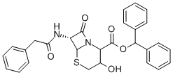 CAS 登录号：51820-24-7， [2R-(2a,6a,7b)]-3-羟基-8-氧代-7-[(苯基乙酰基)氨基]-5-硫杂-1-氮杂双环[4.2.0]辛烷-2-羧酸二苯甲基酯