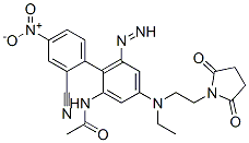 CAS 登录号：51897-40-6， N-[2-[(2-氰基-4-硝基苯基)偶氮]-5-[[2-(2,5-二氧代-1-吡咯烷基)乙基]乙基氨基]苯基]-乙酰胺