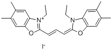 CAS#: 52078-66-7, 5,6-Dimethyl-2-(3-(5,6-Dimethyl-3-Ethyl-2-Benzoxazolinylidene)-1-Propenyl)-3-Ethyl Benzoxazolium Iodide