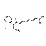 CAS#: 52231-50-2, 2-[(1E,3E,5E)-6-(Dimethylamino)-1,3,5-Hexatrien-1-Yl]-3-Ethyl-1,3-Benzothiazol-3-Ium Iodide
