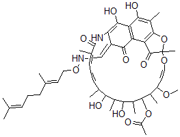 CAS#: 52437-59-9, 3-[[[[(E)-3,7-Dimethyl-2,6-Octadienyl]Oxy]Imino]Methyl]Rifamycin Sv