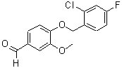 CAS 登录号：525570-29-0， 4-[(2-氯-4-氟苄基)氧基]-3-甲氧基苯甲醛