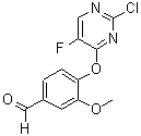 CAS 登录号：525570-78-9， 4-[(2-氯-5-氟-4-嘧啶基)氧基]-3-甲氧基苯甲醛