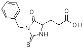 CAS 登录号：52689-20-0， 3-(1-苄基-5-氧代-2-硫代-4-咪唑烷基)丙酸