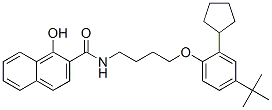 CAS#: 52762-70-6, N-[4-[2-Cyclopentyl-4-(1,1-Dimethylethyl)Phenoxy]Butyl]-1-Hydroxynaphthalene-2-Carboxamide
