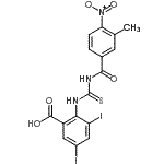 CAS#: 530138-35-3, 3,5-Diiodo-2-{[(3-Methyl-4-Nitrobenzoyl)Carbamothioyl]Amino}Benzoic Acid