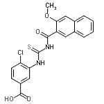 CAS#: 530150-52-8, 4-Chloro-3-{[(3-Methoxy-2-Naphthoyl)Carbamothioyl]Amino}Benzoic Acid