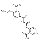 CAS#: 530153-22-1, 2-{[(4-Ethoxy-3-Nitrobenzoyl)Carbamothioyl]Amino}-5-Iodobenzoic Acid