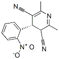 CAS 登录号：53055-16-6， (4R)-2,6-二甲基-4-(2-硝基苯基)-3,4-二氢吡啶-3,5-二甲腈
