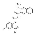 CAS#: 531515-30-7, 5-Iodo-2-{[(3-Methoxy-2-Naphthoyl)Carbamothioyl]Amino}Benzoic Acid