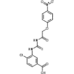CAS 登录号：532432-50-1， 4-氯-3-({[(4-硝基苯氧基)乙酰基]硫代氨基甲酰}氨基)苯甲酸