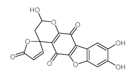CAS#: 53274-37-6, 2,3-Dihydro-2,8,9-Trihydroxyspiro[4H-Benzofuro[2,3-g]-1-Benzopyran-4,2'(5'H)-Furan]-5,5',11-Trione