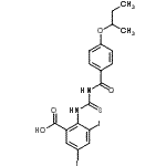 CAS#: 532942-52-2, 2-{[(4-Sec-Butoxybenzoyl)Carbamothioyl]Amino}-3,5-Diiodobenzoic Acid