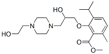 CAS#: 53335-20-9, 3-[2-Hydroxy-3-[4-(2-Hydroxyethyl)-1-Piperazinyl]Propoxy]-p-Cymene-2-Carboxylic Acid Methyl Ester