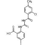 CAS 登录号：533918-82-0， 2-{[(2-氯-4-甲基苯甲酰)硫代氨基甲酰]氨基}-5-碘苯甲酸