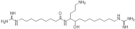 CAS#: 534-76-9, N-[1-(3-Aminopropyl)-10-guanidino-2-hydroxydecyl]-9-guanidinononanamide