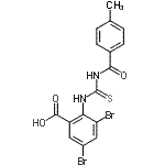 CAS 登录号：535938-54-6， 3,5-二溴-2-{[(4-甲基苯甲酰)硫代氨基甲酰]氨基}苯甲酸