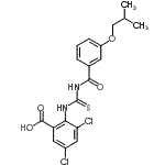 CAS#: 535943-21-6, 3,5-Dichloro-2-{[(3-Isobutoxybenzoyl)Carbamothioyl]Amino}Benzoic Acid