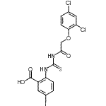CAS 登录号：535955-51-2， 2-({[(2,4-二氯苯氧基)乙酰基]硫代氨基甲酰}氨基)-5-碘苯甲酸