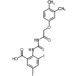 CAS#: 536977-65-8, 2-({[(3,4-Dimethylphenoxy)Acetyl]Carbamothioyl}Amino)-3,5-Diiodobenzoic Acid