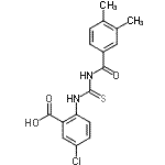 CAS 登录号：536987-28-7， 5-氯-2-{[(3,4-二甲基苯甲酰)硫代氨基甲酰]氨基}苯甲酸