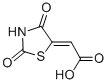 CAS 登录号：5374-29-8， (2Z)-(2,4-二氧代-1,3-噻唑烷-5-亚基)乙酸