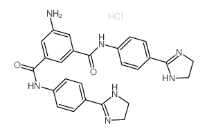 CAS#: 5374-63-0, 5-Amino-N,N'-bis[4-(4,5-dihydro-1H-imidazol-2-yl)phenyl]isophthalamide chloride