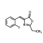 CAS 登录号：538339-28-5， (4Z)-2-乙基-4-(2-氟苄亚基)-1,3-恶唑-5(4H)-酮