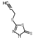 CAS 登录号：53918-17-5， 5-(2-丙炔-1-基硫基)-1,3,4-噻二唑-2(3H)-硫酮