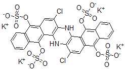 CAS 登录号：54077-86-0， 7,16-二氯-6,15-二氢蒽吖嗪-5,9,14,18-四基四硫酸酯四钾盐