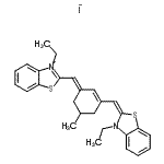 CAS#: 54118-16-0, 3-Ethyl-2-[(E)-{3-[(E)-(3-Ethyl-1,3-Benzothiazol-2(3H)-Ylidene)Methyl]-5-Methyl-2-Cyclohexen-1-Ylidene}Methyl]-1,3-Benzothiazol-3-Ium Iodide